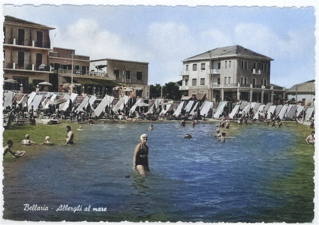 Cartolina da Bellaria (Rimini) del 1958