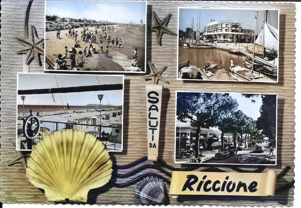 Cartolina da Riccione (Rimini) del 1961