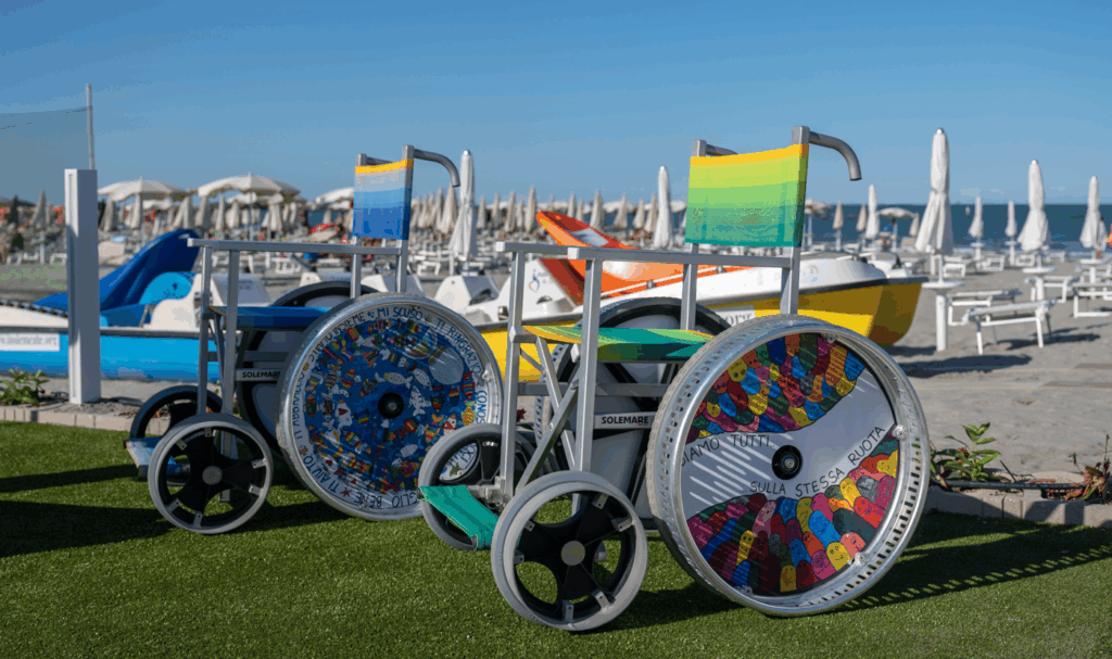 carrozzine su spiaggia